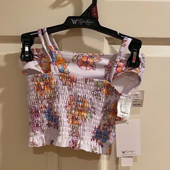 Jessica Simpson Kids Floral Bikini - Pink and Yellow - Picture 1 of 4